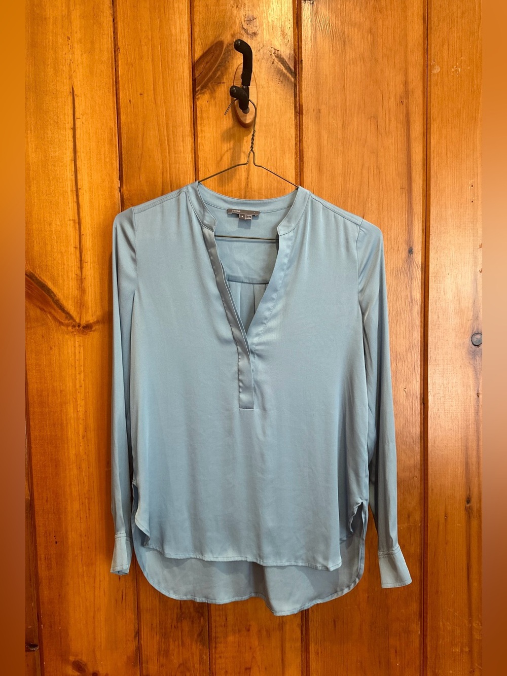 Vince Women’s Blue Silk Shirt Size 4